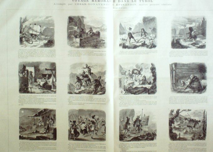 L'Univers illustré 1867 # 655 Hongrie Insbruck Maximilien 1er Tyrol Marienbourg 