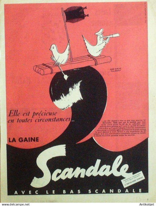 Publicité Lingerie Scandale 1960