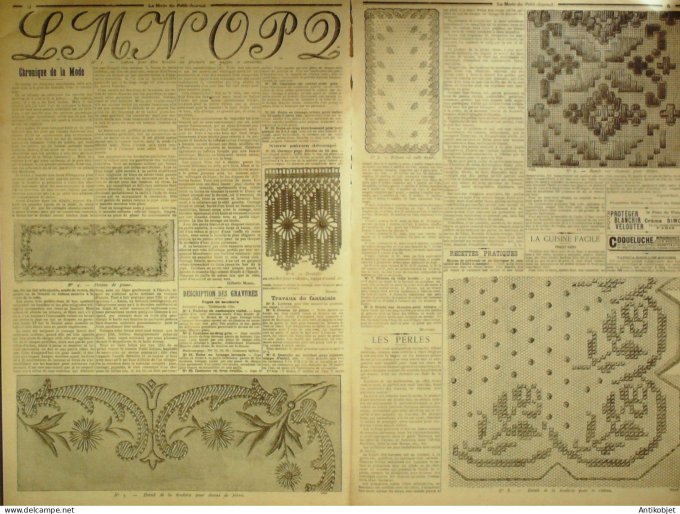 La Mode du Petit journal 1898 n° 19 Toilettes Costumes Passementerie