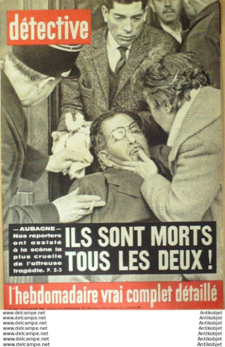 Détective 1964 n°915 Nice Auzances Bertry Auxerre Aubagne