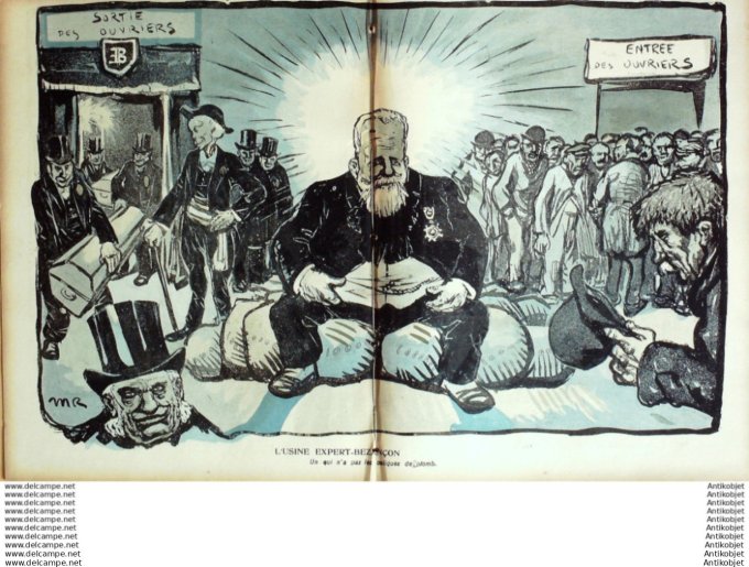 L'Assiette au beurre 1905 # 210 Le banc de cerise Naudin