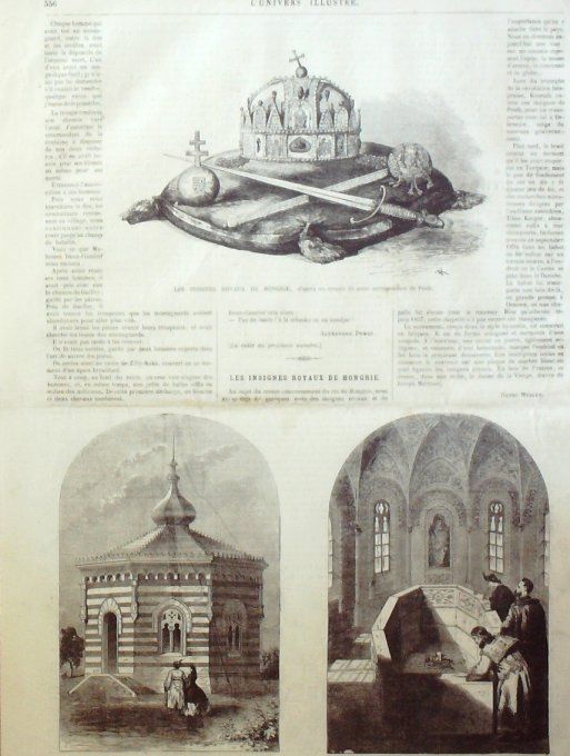 L'Univers illustré 1867 # 658 Hongrie insignes Orsowa Irlande Killmallock Suisse Schwitz 