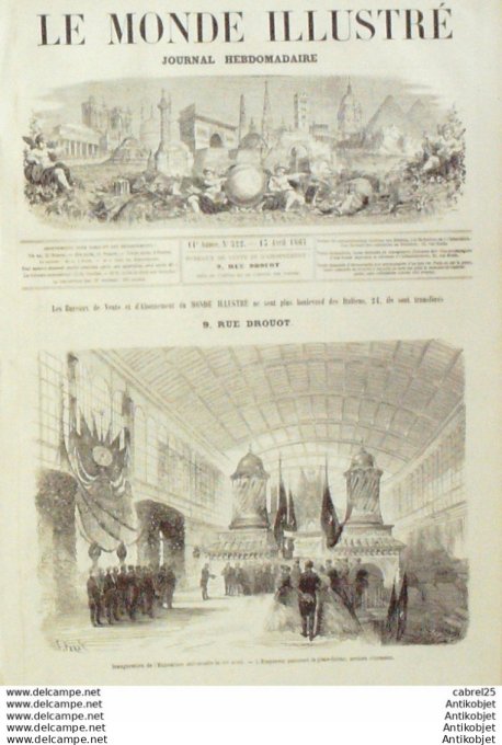 Le Monde illustré 1867 n°532 Lyon (69) Hippodrome Suède Costumes Versailles (78) Trianon Autriche Em