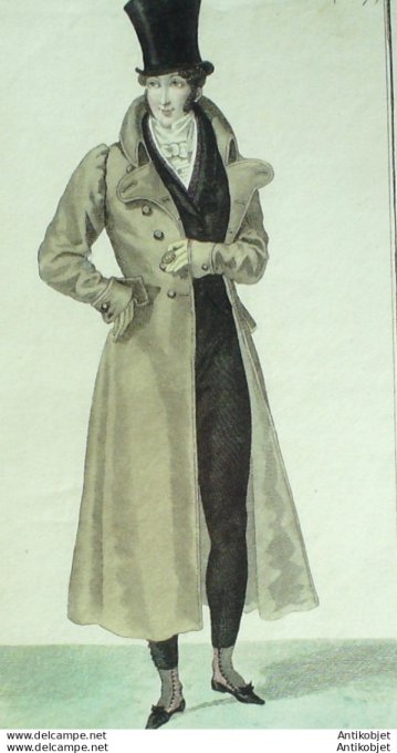 Costume Parisien 1824 # 2287 Redingote homme castorine