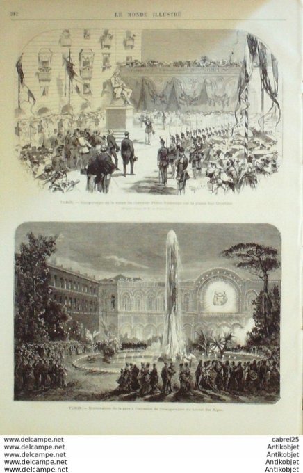 Le Monde illustré 1871 n°755 St-Cloud (92) Italie Turin Viale Del Re Le Havre (76) Marseille (13) Pi