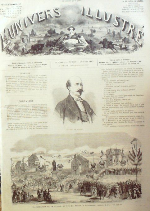 L'Univers illustré 1867 # 659 Deauville (14) Autriche Salsbourg Hong-Kong Victoria Versailles Trian 
