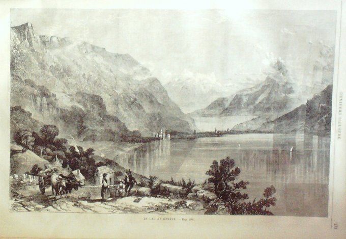 L'Univers illustré 1859 #  65 Modane (73) Egypte Alexandrie Lac de Genève 