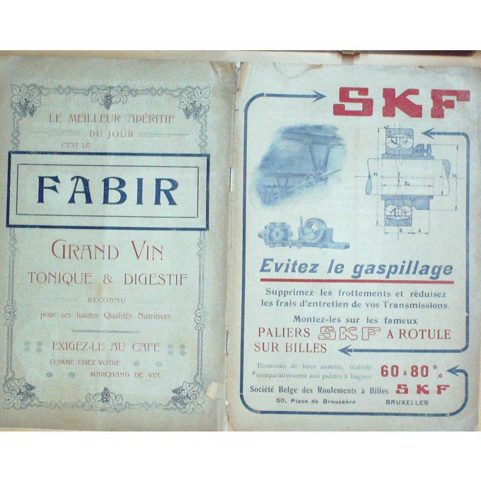 Catalogue SKF ROULLEMENT à BILLES papiers BRUXELLES 1910