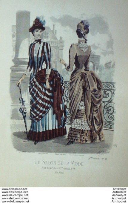 Gravure Mode Salon 1883 #  664 (Old Fashion plate)