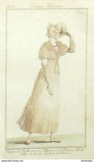 Costume Parisien 1808 # 892 (eau forte) Guêtres de Nankin