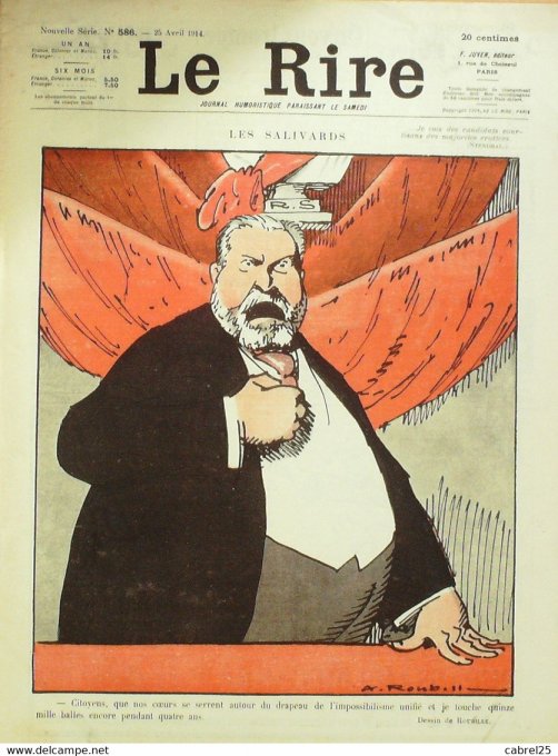 Le Rire 1914 n°586 Roubille Roussau Pierlis Léandre Falké Volland