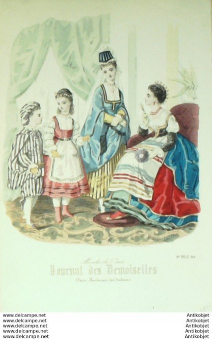 Journal de Demoiselles 1873 # 3925b Travestissements enfants