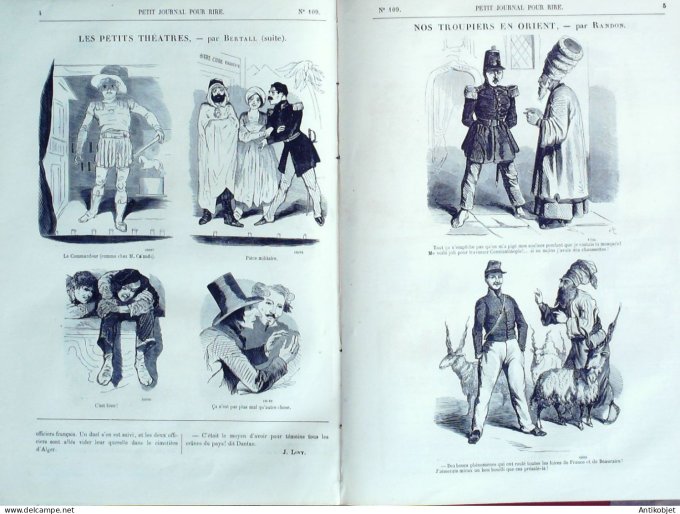 Petit journal pour Rire 1857 # 109 Les Petits Theatres Bertall