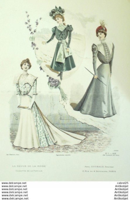 Gravure de mode Costume Parisien 1810 n°1065 Robe formée d'une torsade