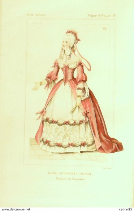 Poisson Jeanne-Antoinette Marquise Pompadou 18ème 1852