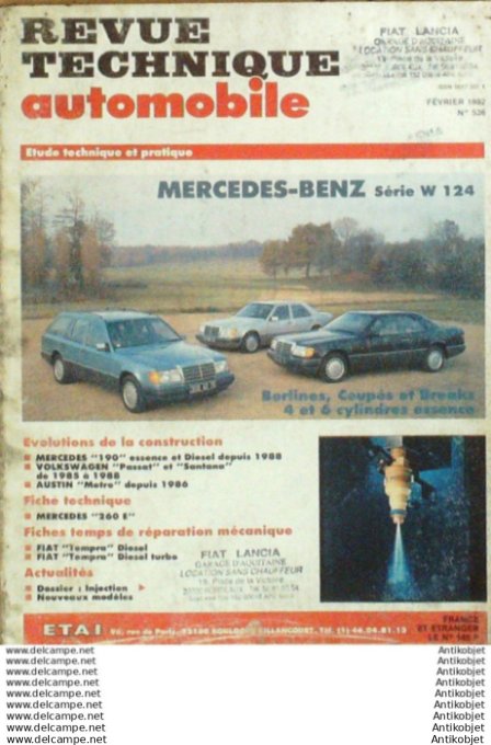R.T Automobile Mercedes Benz W124 190 VW Passat Fiat Tempra   # 536
