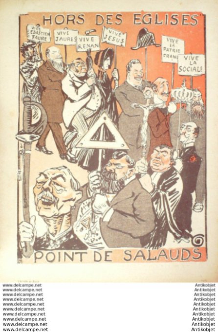 L'Assiette au beurre 1904 # 176 Rupture du Concordat Grandjouan