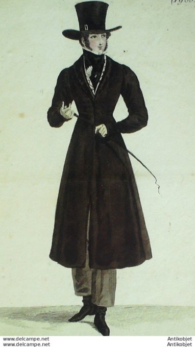 Costume Parisien 1821 # 1985 Redingote à collet Homme en schall