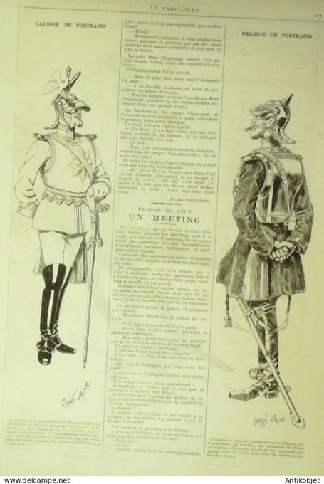 La Caricature 1884 #260 Armée Allemande Cuirassiers Caran d'Ache