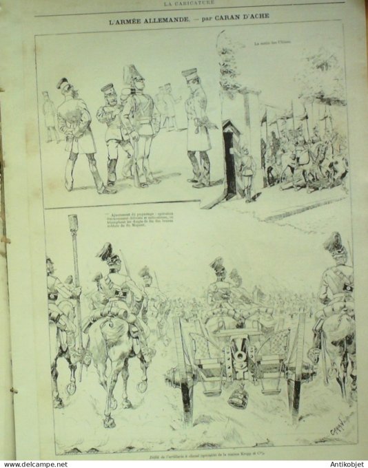 La Caricature 1883 #181 Armée Allemande Caran d'Ache