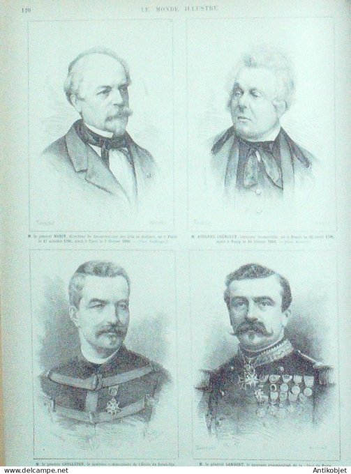 Le Monde illustré 1880 n°1195 Pérou Lima 'Ecole Saint-Cyr Chili Pérou le Huascar navire & Lord-Cochr