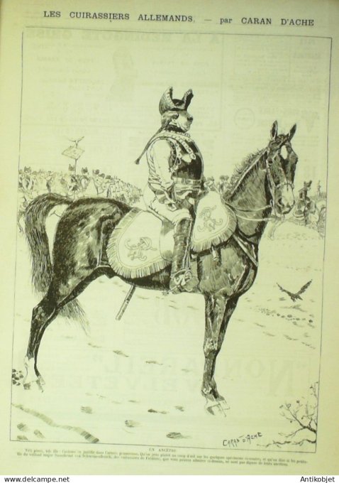La Caricature 1884 #260 Armée Allemande Cuirassiers Caran d'Ache
