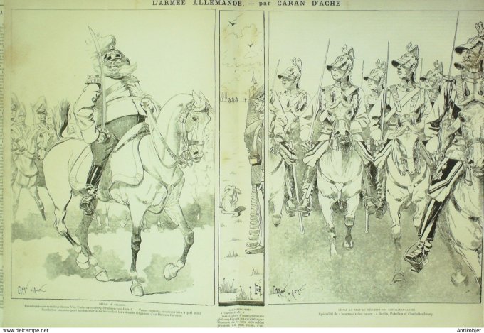 La Caricature 1883 #181 Armée Allemande Caran d'Ache