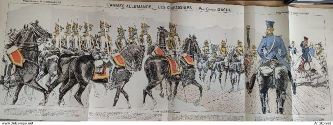La Caricature 1884 #260 Armée Allemande Cuirassiers Caran d'Ache
