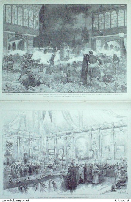 Le Monde illustré 1880 n°1195 Pérou Lima 'Ecole Saint-Cyr Chili Pérou le Huascar navire & Lord-Cochr