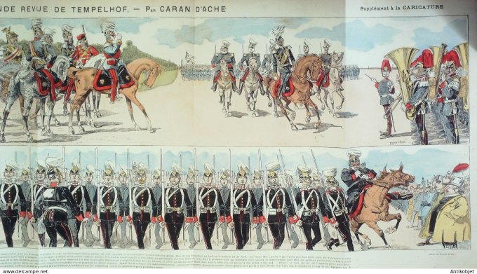 La Caricature 1883 #181 Armée Allemande Caran d'Ache