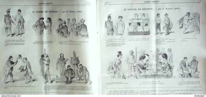 Le Journal Amusant 1874 #  930 Au conseil de revision par Randon