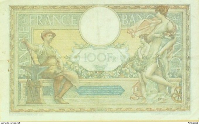Billet Banque de France 100 francs Luc Olivier Merson Grands Cartouches J.20=8=1927 TTB+++