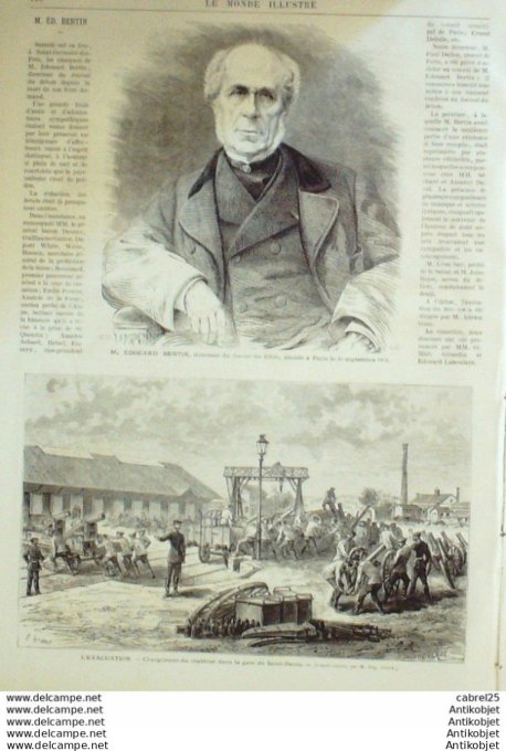 Le Monde illustré 1871 n°754 St-Denis (93) Espagne Valence Taureaux Italie Mont Cenis Usa Iles Vierg
