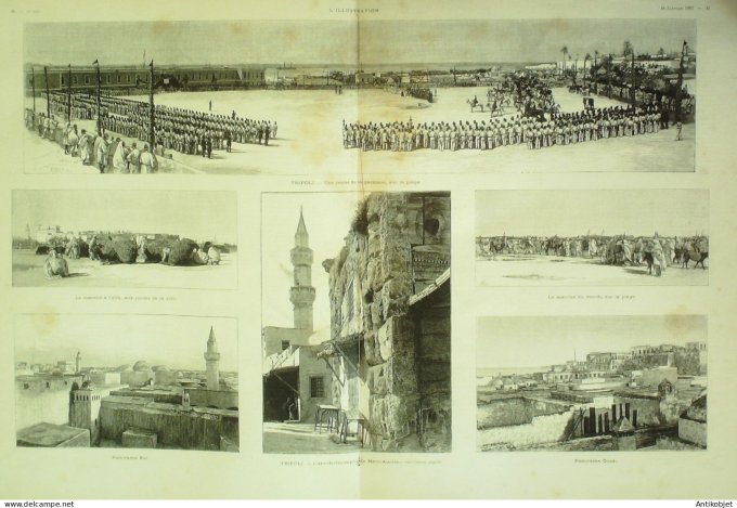 L'illustration 1902 n°3073 St-Etienne (42) Waldeck-Rousseau Liban Tripoli école de canonnage