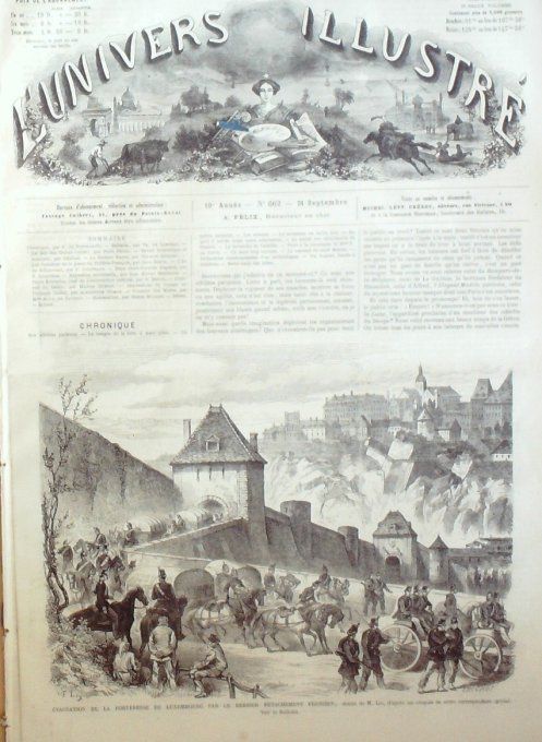 L'Univers illustré 1867 # 652 Luxembourg Norvège vases Bacchus Lauchhammer Hammerfest 