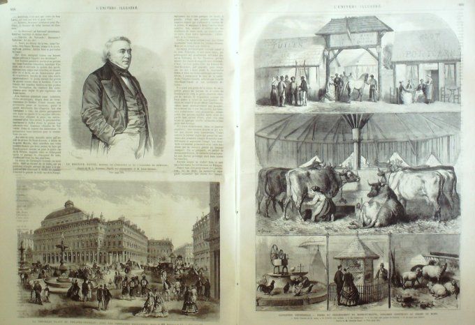 L'Univers illustré 1867 # 652 Luxembourg Norvège vases Bacchus Lauchhammer Hammerfest 
