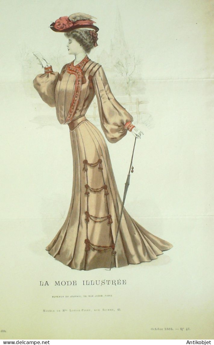 Gravure Mode illustree 1903 # 41 (Old Fashion plate) RARE