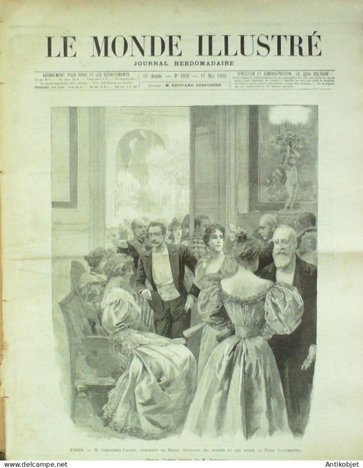 Le Monde illustré 1894 n°1938 Grèce séisme Milan Zanzibar Argenteuil (95)