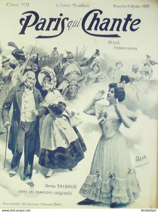 Paris qui chante 1903 n° 38 Anna Thibaud Villé Limat Polin Béranger