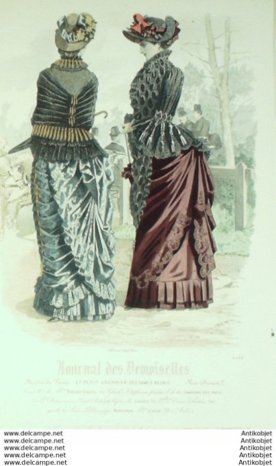 Gravure de mode Journal de Demoiselles 1883 n°4422 (Maison Bréant-Castel)