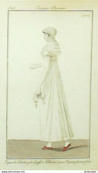 Costume Parisien 1808 # 902 (eau forte) Pélerine gros tuyaux