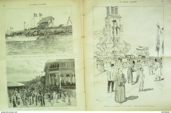 Le Monde illustré 1894 n°1938 Grèce séisme Milan Zanzibar Argenteuil (95)