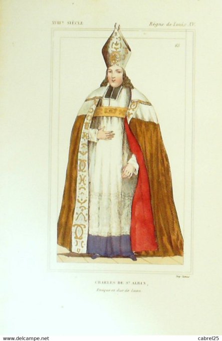 De St Albin Charles Evèque Duc De Laon 18ème Louis Xv 1852