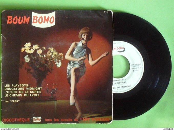 Les Pros Orchestre 45T EP Disk 2 Les playbos Dutronc (pub bas Bomo) 1963