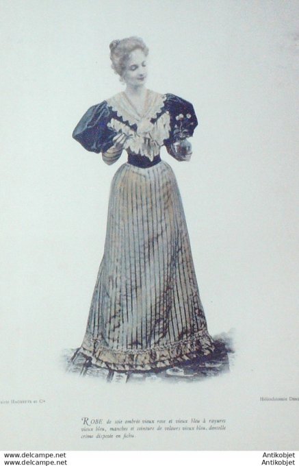 La Mode pratique 1893 # 16 Robe de soie ombrée