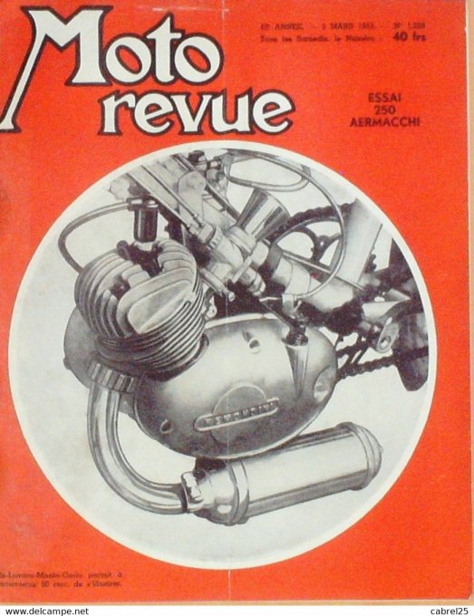 Moto Revue 1955 n° 1228 Bmw R69 R50 Macchi 250 Aer Motobécane Z22c Nsu Max 250