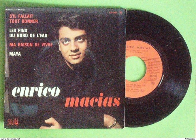 Macias Enrico 45T EP S'il fallait tout donner 1964