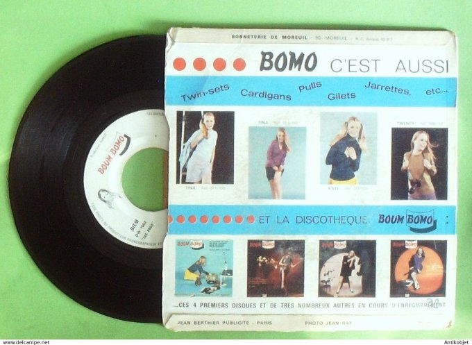 Les Pros Orchestre 45T EP Disk 2 Les playbos Dutronc (pub bas Bomo) 1963