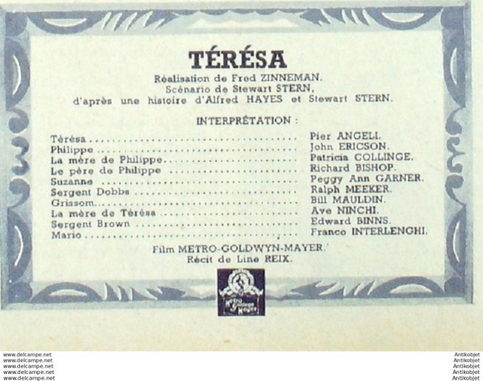 Mon Film 277 51-12-12 Teresa Pier Angeli Richard Bishop