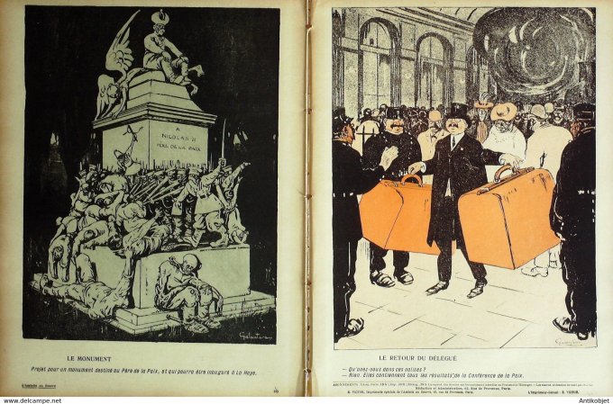 L'Assiette au beurre 1907 n°325 La paix à La Haye Galantara